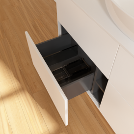 Тумба под раковину Villeroy & Boch Finion 120х50,1 см с подсветкой МДФ белый матовый лак/стекло белое матовое GA3100MT