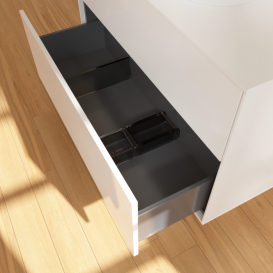 Тумба под раковину Villeroy & Boch Finion 100х50,1 см с подсветкой МДФ глянцевый белый лак/стекло белое матовое GA0100GF