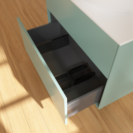 Тумба под раковину Villeroy & Boch Finion 80х50,1 см МДФ оливковый матовый лак/стекло белое матовое F99100GM