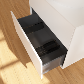 Тумба под раковину Villeroy & Boch Finion 80х50,1 см с подсветкой МДФ белый матовый лак/стекло белое матовое G99100MT