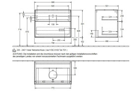 Тумба под раковину Villeroy & Boch Finion 80х50,1 см с подсветкой МДФ белый матовый лак/стекло белое матовое G99100MT