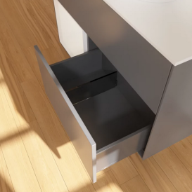 Тумба под раковину Villeroy & Boch Finion 100х50,1 см с подсветкой МДФ антрацит матовый лак/стекло белое матовое FA11GFGK