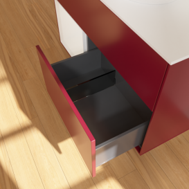 Тумба под раковину Villeroy & Boch Finion 100х50,1 см с подсветкой МДФ пион матовый лак/стекло белое матовое FA11GFHB