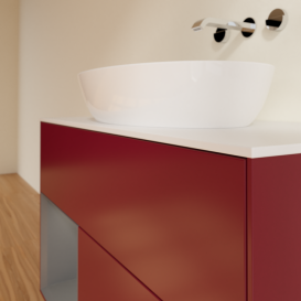 Тумба под раковину Villeroy & Boch Finion 100х50,1 см с подсветкой МДФ пион матовый лак/стекло белое матовое FA11GKHB