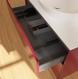 Тумба под раковину Villeroy & Boch Finion 100х50,1 см с подсветкой МДФ пион матовый лак/стекло белое матовое FA11PDHB