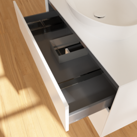 Тумба под раковину Villeroy & Boch Finion 100х50,1 см с подсветкой МДФ белый матовый лак/стекло белое матовое FA11PDMT