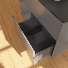 Тумба под раковину Villeroy & Boch Finion 100х50,1 см с подсветкой МДФ антрацит матовый лак/стекло черное матовое FA12GKGK