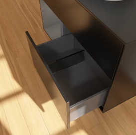 Тумба под раковину Villeroy & Boch Finion 100х50,1 см с подсветкой МДФ черный матовый лак/стекло черное матовое FA12GKPD