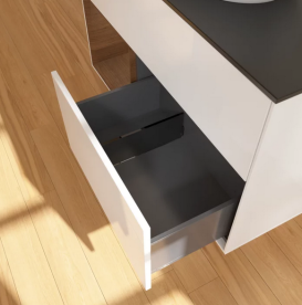 Тумба под раковину Villeroy & Boch Finion 100х50,1 см с подсветкой МДФ глянцевый белый лак/стекло черное матовое FA12GNGF