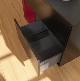 Тумба под раковину Villeroy & Boch Finion 100х50,1 см с подсветкой МДФ черный матовый лак/стекло черное матовое FA12HBPD