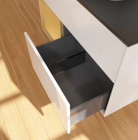 Тумба под раковину Villeroy & Boch Finion 100х50,1 см с подсветкой МДФ глянцевый белый лак/стекло черное матовое FA12HFGF