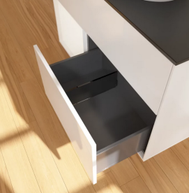 Тумба под раковину Villeroy & Boch Finion 100х50,1 см с подсветкой МДФ глянцевый белый лак/стекло черное матовое FA12MTGF