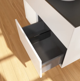 Тумба под раковину Villeroy & Boch Finion 100х50,1 см с подсветкой МДФ белый матовый лак/стекло черное матовое FA12MTMT