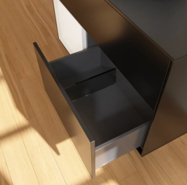 Тумба под раковину Villeroy & Boch Finion 100х50,1 см с подсветкой МДФ черный матовый лак/стекло черное матовое FA12MTPD