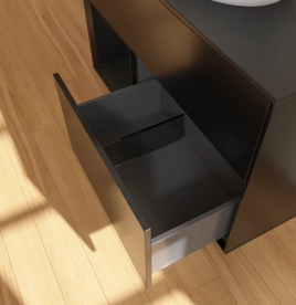 Тумба под раковину Villeroy & Boch Finion 100х50,1 см с подсветкой МДФ черный матовый лак/стекло черное матовое FA12PDPD