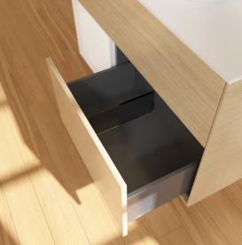 Тумба под раковину Villeroy & Boch Finion 100х50,1 см с подсветкой МДФ шпон дуба/стекло белое матовое FA11GFPC