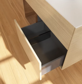 Тумба под раковину Villeroy & Boch Finion 100х50,1 см с подсветкой МДФ шпон дуба/стекло белое матовое FA11GNPC