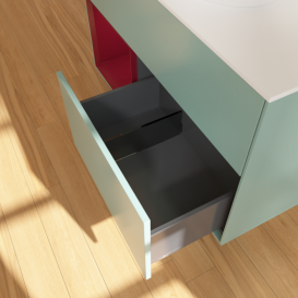 Тумба под раковину Villeroy & Boch Finion 100х50,1 см с подсветкой МДФ оливковый матовый лак/стекло белое матовое FA11HBGM