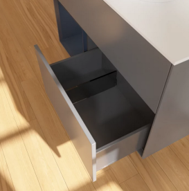 Тумба под раковину Villeroy & Boch Finion 100х50,1 см с подсветкой МДФ антрацит матовый лак/стекло белое матовое FA11HGGK