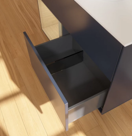 Тумба под раковину Villeroy & Boch Finion 100х50,1 см с подсветкой МДФ темно-синий матовый лак/стекло белое матовое FA11PCHG