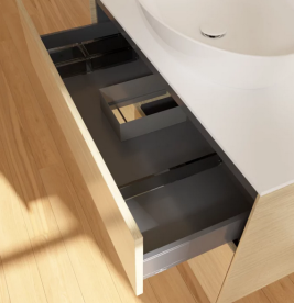 Тумба под раковину Villeroy & Boch Finion 100х50,1 см с подсветкой МДФ шпон дуба/стекло белое матовое FA11PCPC