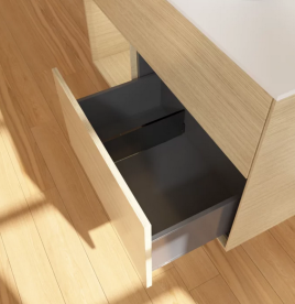 Тумба под раковину Villeroy & Boch Finion 100х50,1 см с подсветкой МДФ шпон дуба/стекло белое матовое FA11PCPC