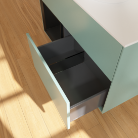 Тумба под раковину Villeroy & Boch Finion 100х50,1 см с подсветкой МДФ оливковый матовый лак/стекло белое матовое FA11PDGM