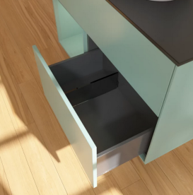 Тумба под раковину Villeroy & Boch Finion 100х50,1 см с подсветкой МДФ оливковый матовый лак/стекло черное матовое FA12GMGM