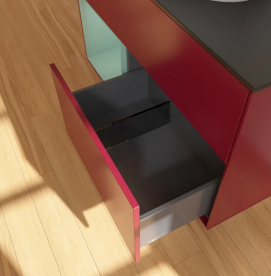 Тумба под раковину Villeroy & Boch Finion 100х50,1 см с подсветкой МДФ пион матовый лак/стекло черное матовое FA12GMHB