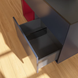 Тумба под раковину Villeroy & Boch Finion 100х50,1 см с подсветкой МДФ темно-синий матовый лак/стекло черное матовое FA12HBHG