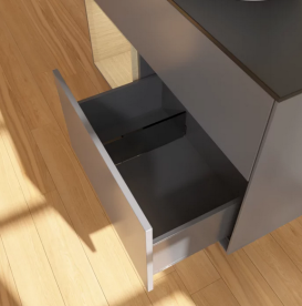 Тумба под раковину Villeroy & Boch Finion 100х50,1 см с подсветкой МДФ антрацит матовый лак/стекло черное матовое FA12PCGK