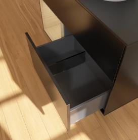 Тумба под раковину Villeroy & Boch Finion 100х50,1 см с подсветкой МДФ черный матовый лак/стекло черное матовое FA12PCPD