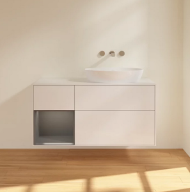 Тумба под раковину Villeroy & Boch Finion 120х50,1 см с подсветкой МДФ глянцевый белый лак/стекло белое матовое FA41GKGF