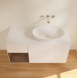 Тумба под раковину Villeroy & Boch Finion 120х50,1 см с подсветкой МДФ белый матовый лак/стекло белое матовое FA41GNMT