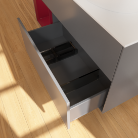 Тумба под раковину Villeroy & Boch Finion 120х50,1 см с подсветкой МДФ антрацит матовый лак/стекло белое матовое FA41HBGK