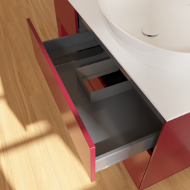 Тумба под раковину Villeroy & Boch Finion 120х50,1 см с подсветкой МДФ пион матовый лак/стекло белое матовое FA41HBHB