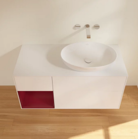 Тумба под раковину Villeroy & Boch Finion 120х50,1 см с подсветкой МДФ белый матовый лак/стекло белое матовое FA41HBMT