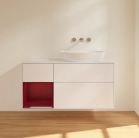 Тумба под раковину Villeroy & Boch Finion 120х50,1 см с подсветкой МДФ белый матовый лак/стекло белое матовое FA41HBMT