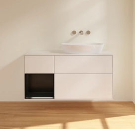 Тумба под раковину Villeroy & Boch Finion 120х50,1 см с подсветкой МДФ белый матовый лак/стекло белое матовое FA41PDMT