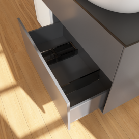 Тумба под раковину Villeroy & Boch Finion 120х50,1 см с подсветкой МДФ антрацит матовый лак/стекло черное матовое FA42GFGK