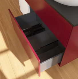 Тумба под раковину Villeroy & Boch Finion 120х50,1 см с подсветкой МДФ пион матовый лак/стекло черное матовое FA42GFHB