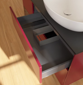 Тумба под раковину Villeroy & Boch Finion 120х50,1 см с подсветкой МДФ пион матовый лак/стекло черное матовое FA42GNHB