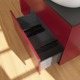 Тумба под раковину Villeroy & Boch Finion 120х50,1 см с подсветкой МДФ пион матовый лак/стекло черное матовое FA42HBHB