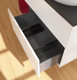 Тумба под раковину Villeroy & Boch Finion 120х50,1 см с подсветкой МДФ белый матовый лак/стекло черное матовое FA42HBMT