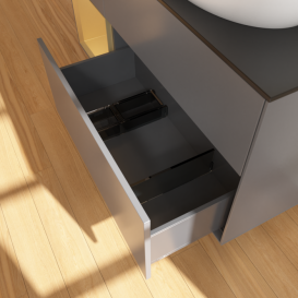 Тумба под раковину Villeroy & Boch Finion 120х50,1 см с подсветкой МДФ антрацит матовый лак/стекло черное матовое FA42HFGK