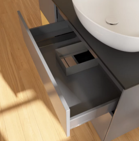 Тумба под раковину Villeroy & Boch Finion 120х50,1 см с подсветкой МДФ антрацит матовый лак/стекло черное матовое FA42HFGK