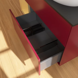 Тумба под раковину Villeroy & Boch Finion 120х50,1 см с подсветкой МДФ пион матовый лак/стекло черное матовое FA42HFHB