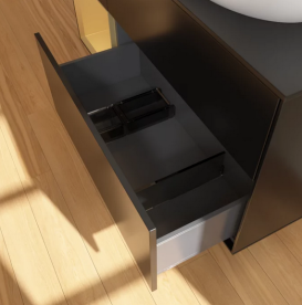 Тумба под раковину Villeroy & Boch Finion 120х50,1 см с подсветкой МДФ черный матовый лак/стекло черное матовое FA42HFPD