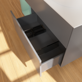 Тумба под раковину Villeroy & Boch Finion 120х50,1 см с подсветкой МДФ антрацит матовый лак/стекло белое матовое FA41GMGK