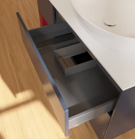 Тумба под раковину Villeroy & Boch Finion 120х50,1 см с подсветкой МДФ темно-синий матовый лак/стекло белое матовое FA41HBHG